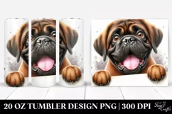 Cute Crazy Mastiff | 20 Oz Tumbler Product Image 1
