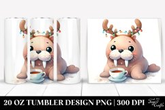 Colorful Baby Walrus, Transparent 20 Oz Tumbler Product Image 1