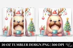 Expressive Baby Walrus with Reindeer Horns, High-Quality 20 Product Image 1