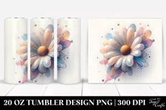 Pastel Daisy Watercolor 20 Oz Tumbler Product Image 1