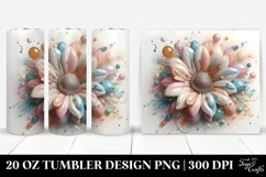 Pastel Daisy Watercolor 20 Oz Tumbler Product Image 1