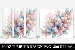 Pastel Jasmine Watercolor 20 Oz Tumbler Product Image 1
