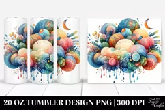 Colorful Watercolor Whimsical Cloud | 20 oz Tumbler Product Image 1