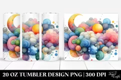 Colorful Watercolor Whimsical Cloud | 20 oz Tumbler Product Image 1