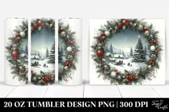 Vintage Christmass Scenery, High-Quality 20 Oz Tumbler Product Image 1