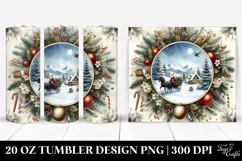 Vintage Christmass Scenery, High-Quality 20 Oz Tumbler Product Image 1
