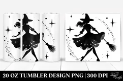 Simple Dancing Witch Watercolor Tumbler Design | 20 oz Product Image 1