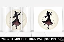 Simple Dancing Witch Watercolor Tumbler Design | 20 oz Product Image 1