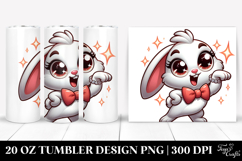 Dramatic Bunny with Bow Tie 20 Oz Tumbler Product Image 1