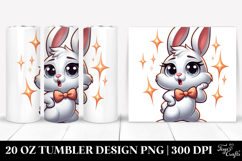 Dramatic Bunny with Bow Tie 20 Oz Tumbler Product Image 1