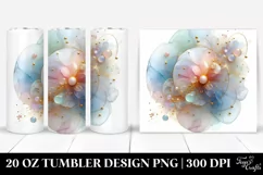Pastel Cosmos Frame Watercolor 20 Oz Tumbler Product Image 1