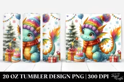Cute Dragon in Winter Clothes, 20 Oz Tumbler Product Image 1