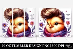 Expressive Baby Chicken with Awesome Haircut, 20 Oz Tumbler Product Image 1