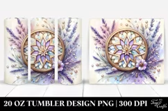 Pastel Lavender Frame Watercolor 20 Oz Tumbler Product Image 1