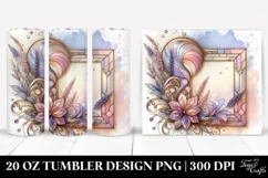 Pastel Lavender Frame Watercolor 20 Oz Tumbler Product Image 1