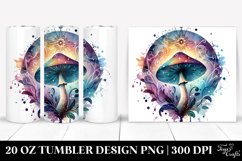 Vibrant Magical Celestial Mushroom 20 Oz Tumbler Product Image 1