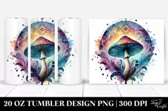 Vibrant Magical Celestial Mushroom 20 Oz Tumbler Product Image 1