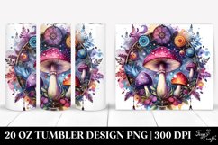 Vibrant Magical Celestial Mushroom 20 Oz Tumbler Product Image 1