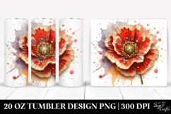 Detailed Wooden Poppy | 20 Oz Tumbler Product Image 1