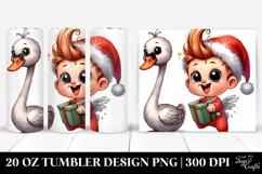 Watercolor Swan with Crazy Haircut, Transparent 20 Oz Product Image 1