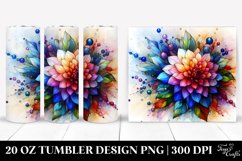Colorful Stained Watercolor Clipart | 20 oz Tumbler Product Image 1