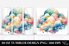 Colorful Watercolor Pastel Cloud | 20 oz Tumbler Product Image 1