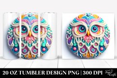 Vibrant 3D Christmas Owl Clipart Product Image 1