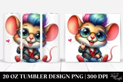 Expressive Baby Mouse with Rocker Sign Product Image 1