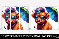 Cool Highlandcow with Umbrella | 20 oz Tumbler Product Image 1