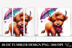 Expressive Baby Highlandcow Drawing | 20 oz Tumbler Product Image 1