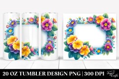 20 Oz Tumbler Sublimation | Colorful Horizontal Frame with Product Image 1