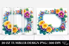 20 Oz Tumbler Sublimation | Colorful Horizontal Frame with Product Image 1