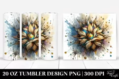 Abstract Lobelia Stained | 20 Oz Tumbler Product Image 1