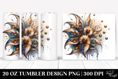 Abstract Lobelia Stained | 20 Oz Tumbler Product Image 1