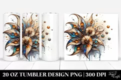 Abstract Lobelia Stained | 20 Oz Tumbler Product Image 1