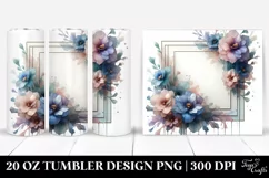 Abstract Pastel Delphinium, Transparent 20 Oz Tumbler Product Image 1