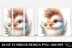 Cute Baby Chicken with Black Roses, Transparent 20 Oz Product Image 1