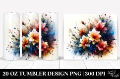 20 Oz Tumbler Sublimation | Stained Azalea Splash Product Image 1