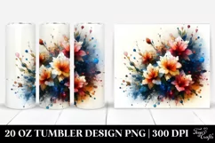 20 Oz Tumbler Sublimation | Stained Azalea Splash Product Image 1