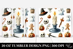 Funny Halloween Clipart Candle 20 Oz Tumbler Product Image 1