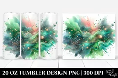 Colorful Greenish Glittery Background | 20 Oz Tumbler Product Image 1
