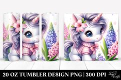 Cute Baby Unicorn with Hyacinth | 20 oz Tumbler Product Image 1