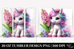 Cute Baby Unicorn with Hyacinth | 20 oz Tumbler Product Image 1