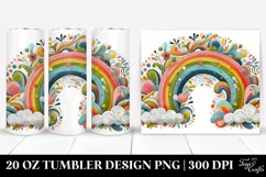 Colorful Ranbow Whimsical Rainbow | 20 Oz Tumbler Product Image 1
