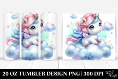 Pastel Cute Unicorn Lofty | 20 Oz Tumbler Product Image 1