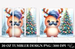 Enthusiastic Walrus for Christmas, Transparent 20 Oz Tumbler Product Image 1