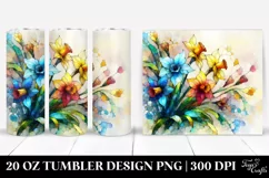 Colorful Daffodil, Material Cracks | 20 Oz Tumbler Product Image 1