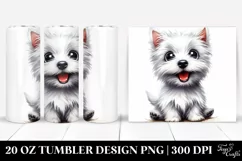 Cute Crazy Watercolor Funny Terrier | 20 Oz Tumbler Product Image 1
