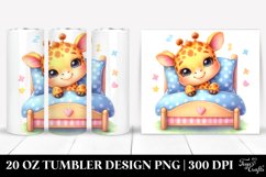 Colorful Baby Giraffe Sleeping | 20 Oz Tumbler Product Image 1