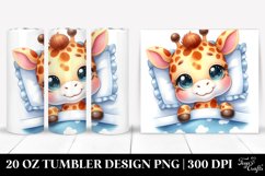 Colorful Baby Giraffe Sleeping | 20 Oz Tumbler Product Image 1